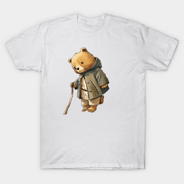 Cute Bear Cartoon Adventurer Adorable Kawaii Animal T-Shirt by kiddo200